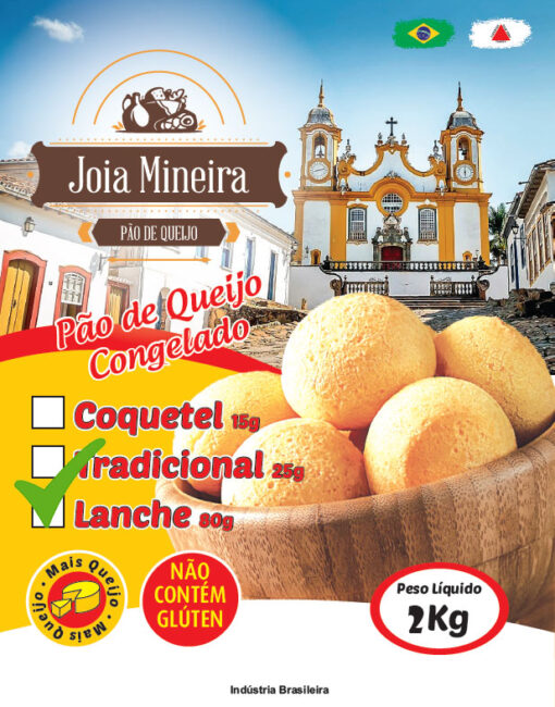 pão de queijo lanche 2kg